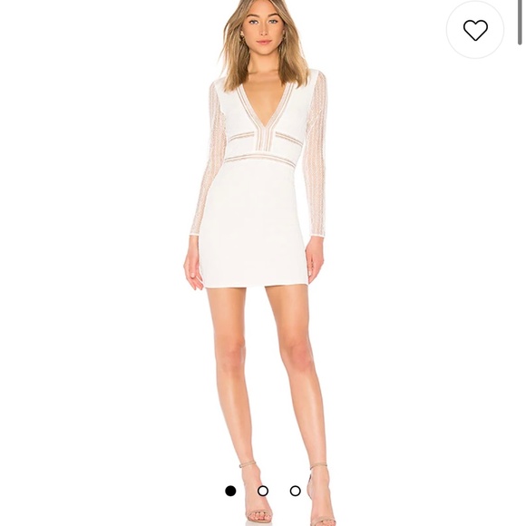 Superdown Lauri white deep lace bodycon - Picture 1 of 1
